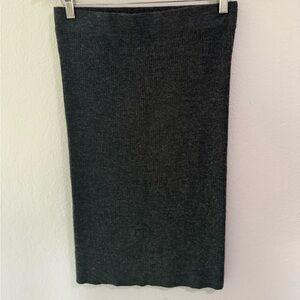 Cynthia Rowley Charcoal Gray Ribbed Knit Pencil Skirt
